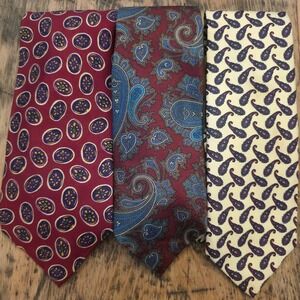 BRITCHES OF GEORGETOWNE Silk Tie Lot Made in England‎ Paisley Geometric Classic